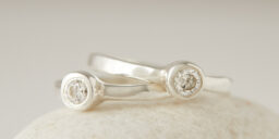 Modern Flat Solitaire Engagement Ring