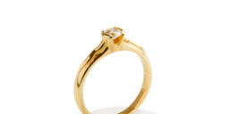 Fairtrade Gold Tulip Cup Wave Engagement Ring