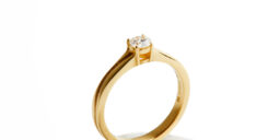 Indented Wave Brilliant Cut Diamond Engagement Ring