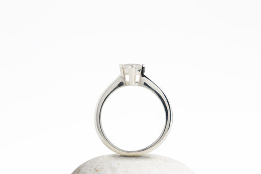 Angled Princess Cut Diamond Engagement Ring - Image 3