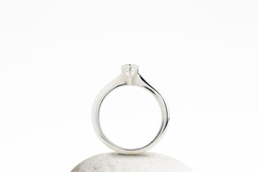 Stunning Ethical Solitaire Cut Diamond Engagement Ring - Image 3