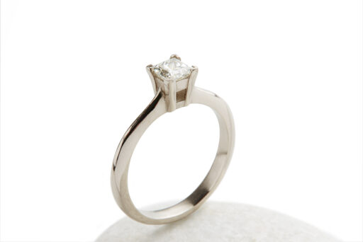 Dramatic Ethical Princess Cut Diamond Engagement Ring