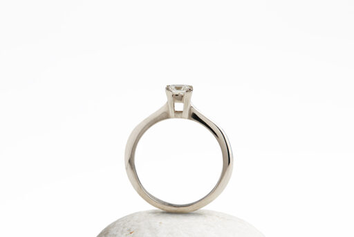 Dramatic Ethical Princess Cut Diamond Engagement Ring - Image 2