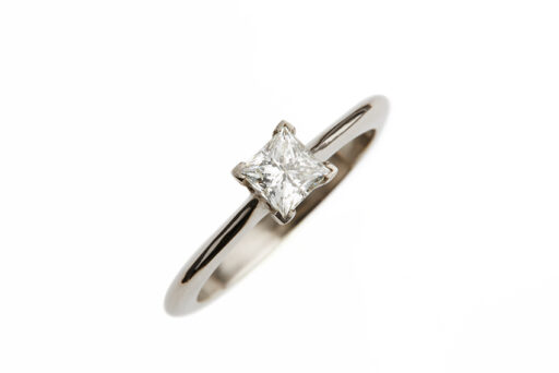 Dramatic Ethical Princess Cut Diamond Engagement Ring - Image 3