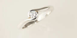 Fairtrade Gold 2 Wave Diamond Engagement Ring