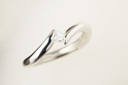 Fairtrade Gold Princess cut Diamond Engagement Ring