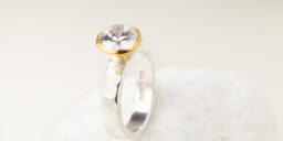 Fairtrade Gold and Silver Cubic Zirconia Set ring