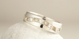 Stone Diamond Wave Ring