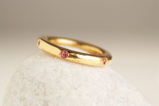 Round Sapphire Fairtrade Gold Ring