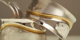 Plain cuffs with cubic Zirconias set