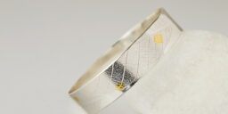 Large Leaf Silver Bangle