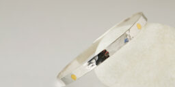 Hammered silver Bangle