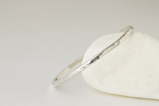 Three Recycled Silver Bangles Connected with a Bronze & Silver Disc - Image 13