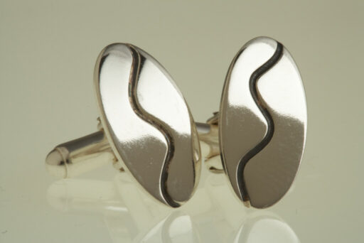 Oval Wave Cufflinks