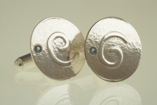 Aqua Swirl Cufflinks