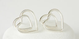 Double Heart Studs