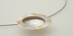 Gold Dot and Textured Pendant
