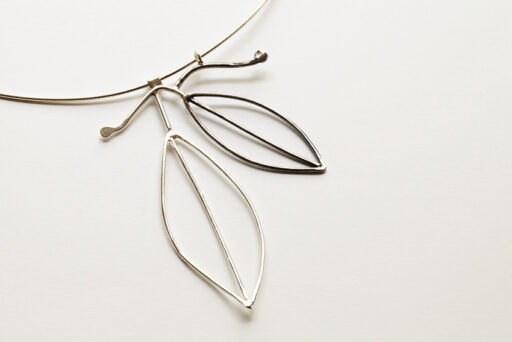 Oxidised Leaf Pendant