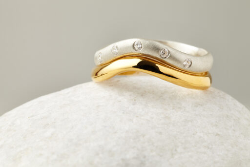 Ethical Wishbone Engagement & Wedding Ring Set - Image 2