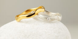 Ocean Wave Engagement & Wedding Ring Set