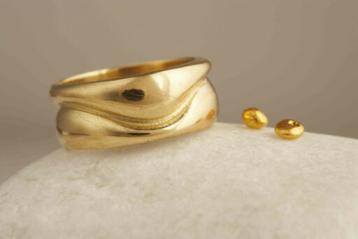 Small Wave Ethical Wedding Rings
