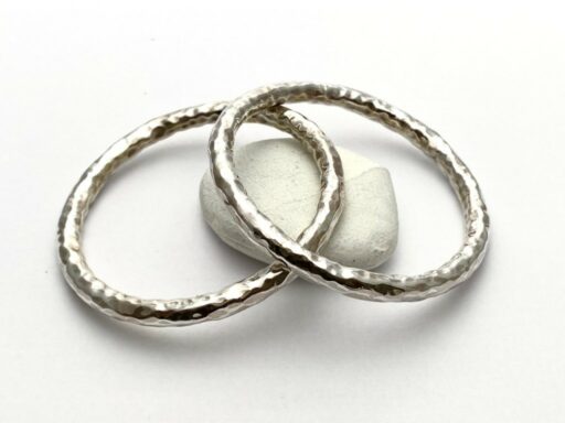 Chunky Hammered Tube Bangle